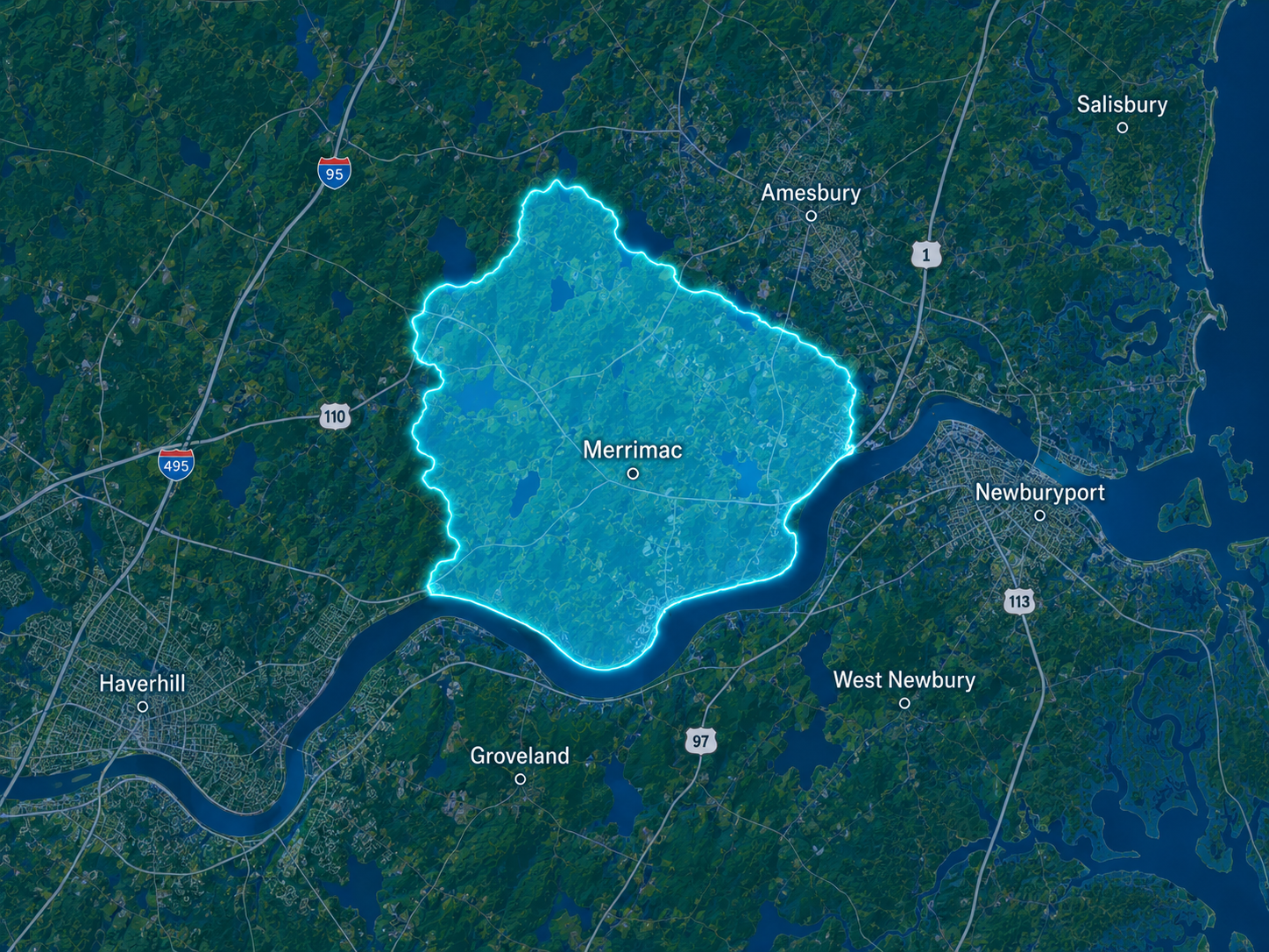 Ductless Brothers mini-split and condenser cleaning service area near Merrimac, Massachusetts