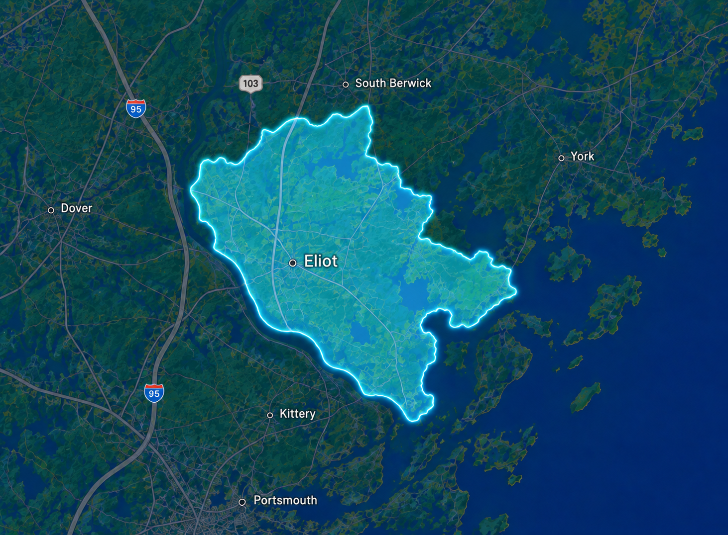 Map of Eliot, Maine